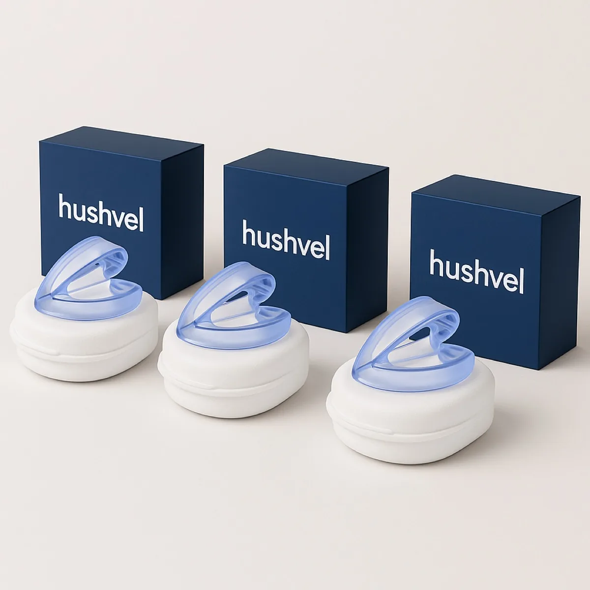 Hushvel mouthpiece with storage cases